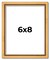 Photo Size Classic Modern Gold Frame - UV Acrylic, Foam Board Backing, Hanging Hardware